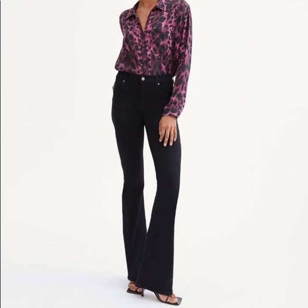 7 for all mankind black flare jeans